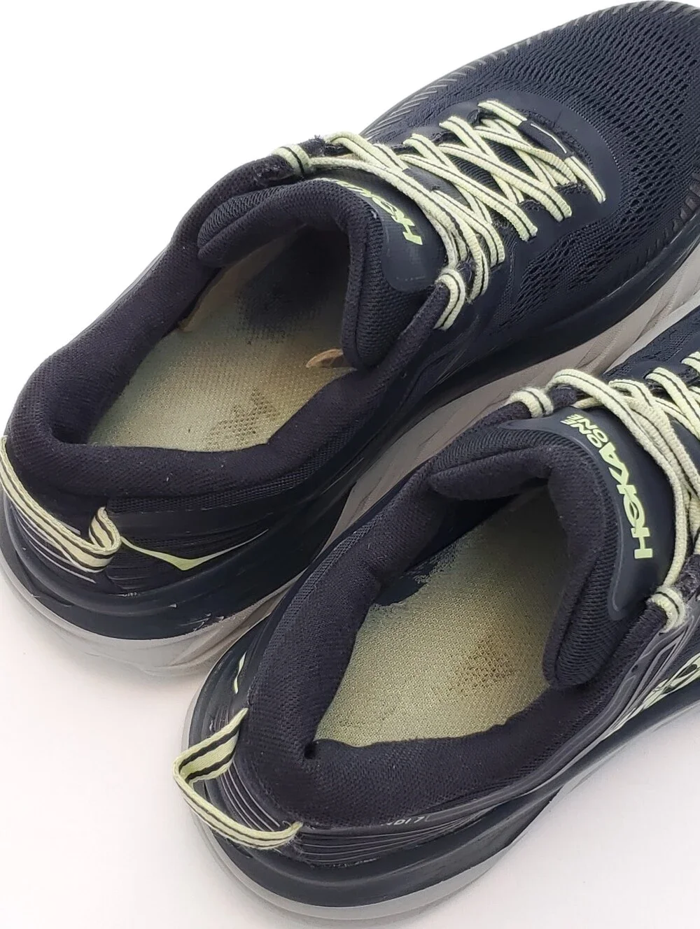 Hoka One One Bondi 7 Running Shoes Blue Graphite Butterfly Gray Athletic Mens 10
